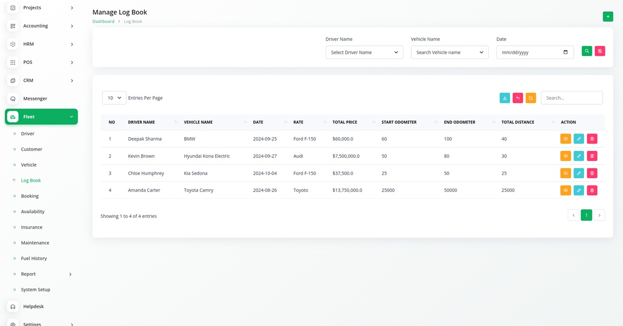 Manage Log Book